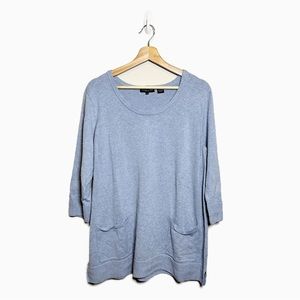 Jeanne Pierre Chambray Heather Longline Sweater